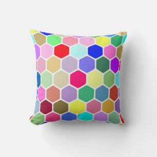 Hexagon Reversible Throw Pillow