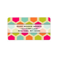 Hexagon Shapes in Vintage Colors Pattern