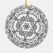 Hexagon Snowflake Coloring Ornament (Back)