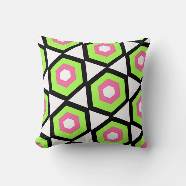 Hexagon Throw Pillow (Front)