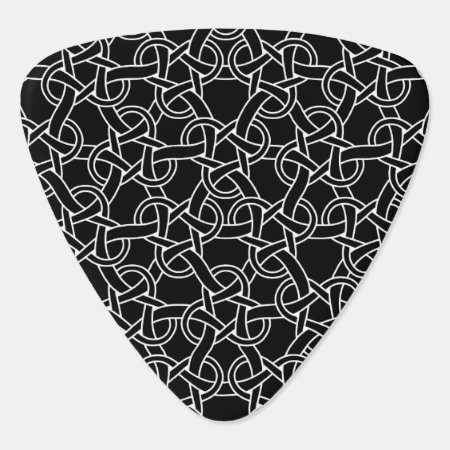 Hexagon Truchet Celtic Design Guitar Pick