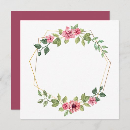 Hexagon with flowers and leaves (Front/Back)