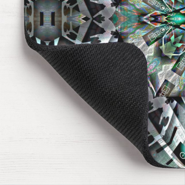 Hexagon with leftover banner and graffiti, digital mouse pad (Corner)