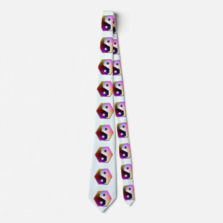 Hexagon Yin Yang Neck Tie