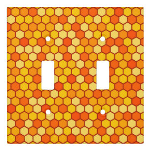 Hexagonal Bee-Themed Light Switch Cover
