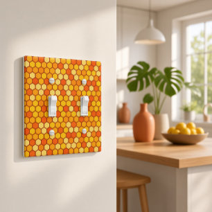 Hexagonal Bee-Themed Light Switch Cover