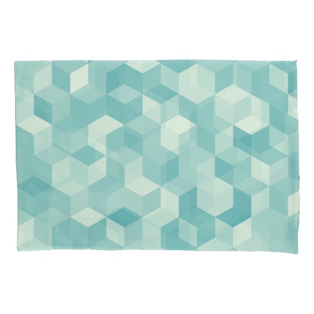 Hexagonal Blue Seamless Pattern Pillow Case (Front)