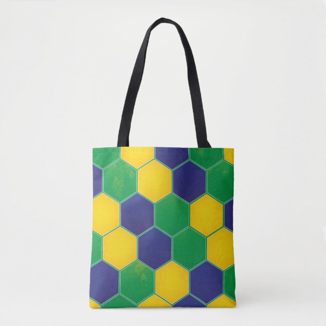 Hexagonal Brazil Design Tote Bag (Front)