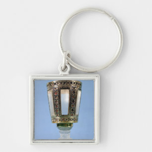 Hexagonal cup keychain