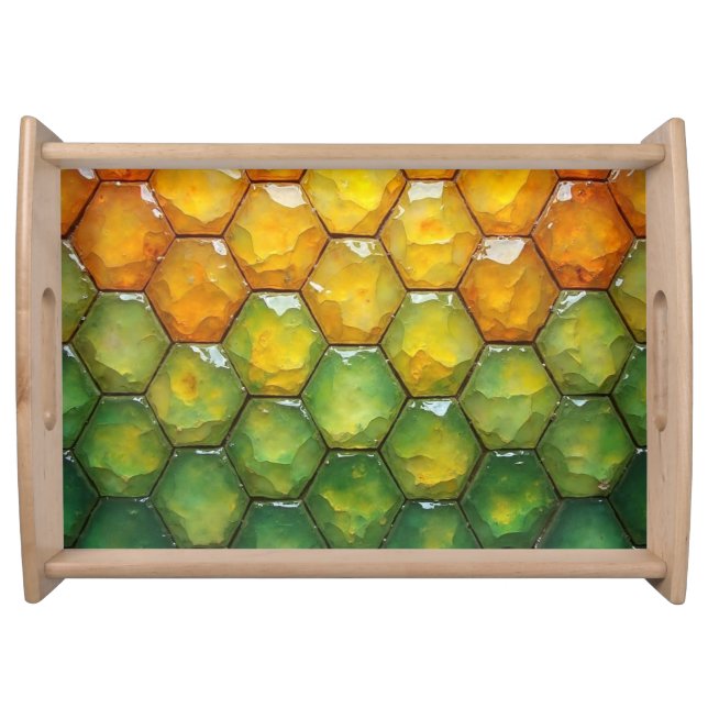Hexagonal Gemstone Serving Tray (Front)