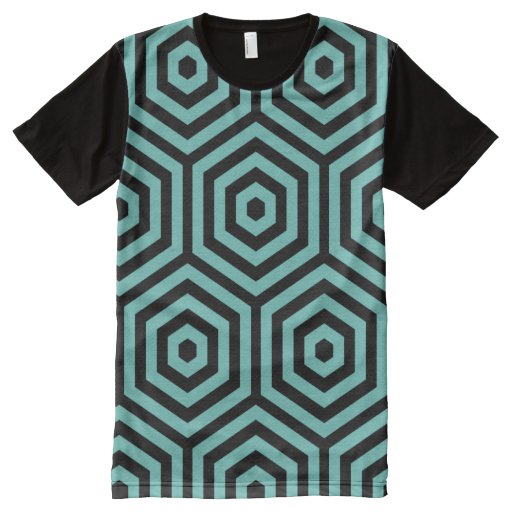 Hexagonal geometric seamless pattern t-shirt | Zazzle