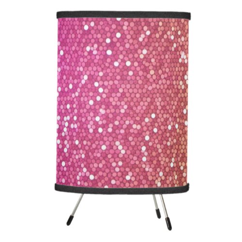 Hexagonal Glitter Rainbow Gradient Tripod Lamp