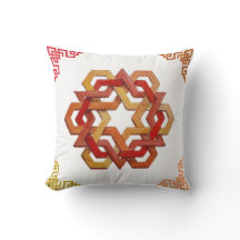 Hexagonal Harmony Throw Pillow