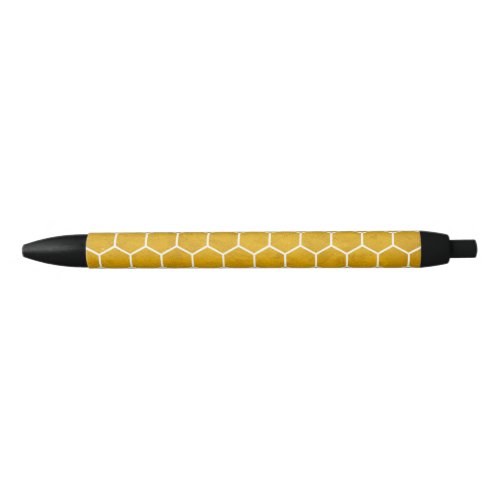 Hexagonal Hexagon Pattern Yellow Black Ink Pen