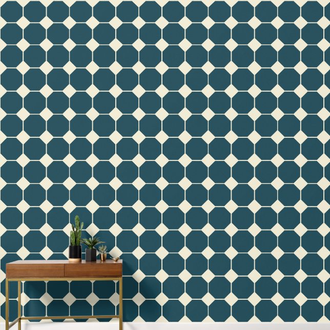 Hexagonal pattern wallpaper  (Hallway)