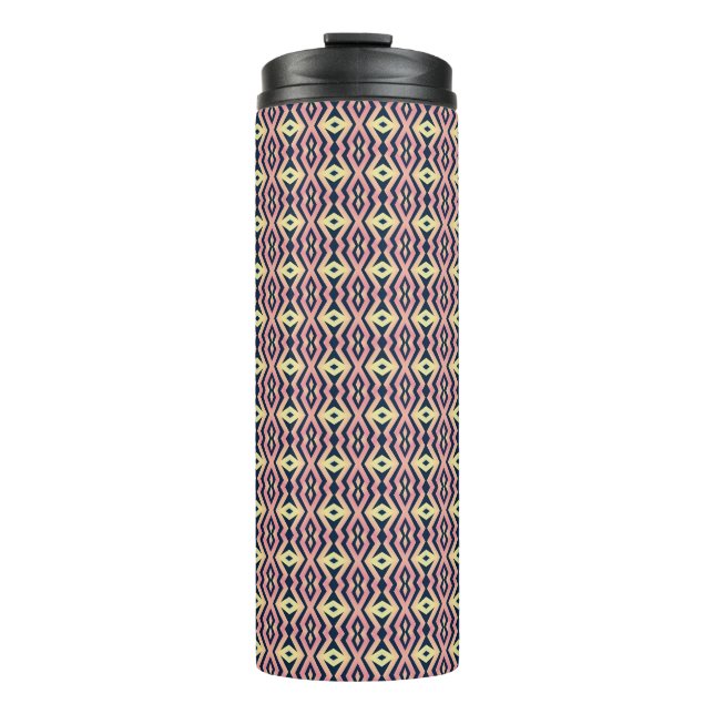 hexagonal seamless pattern on thermal tumbler (Front)