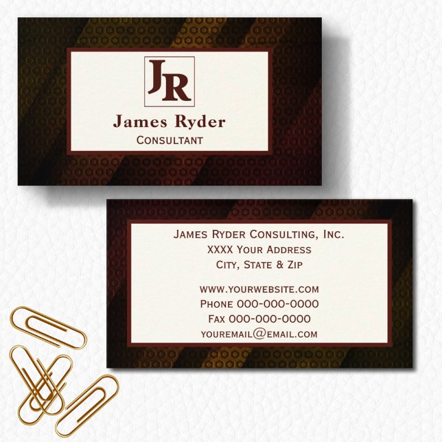 Hexagonal Texture with Custom Logo Business Card (Creator Uploaded)