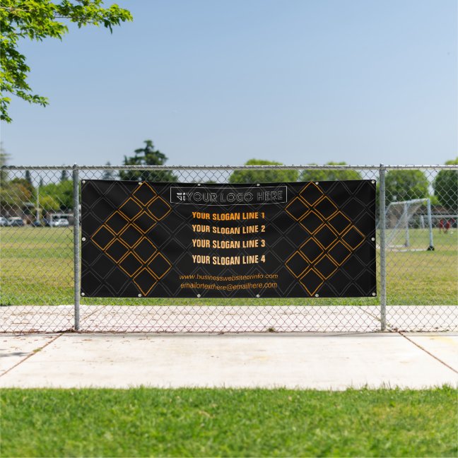 Hexagonal Triangle Meetup Exhibition Backdrop Banner