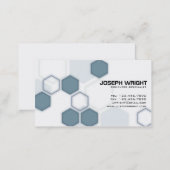 Hexagons - Blue Business Card (Front/Back)