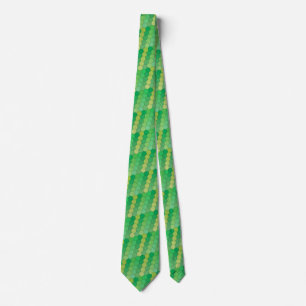 Hexagons - Green Neck Tie