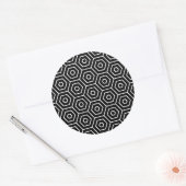 Hexagons texture geometric pattern classic round sticker | Zazzle