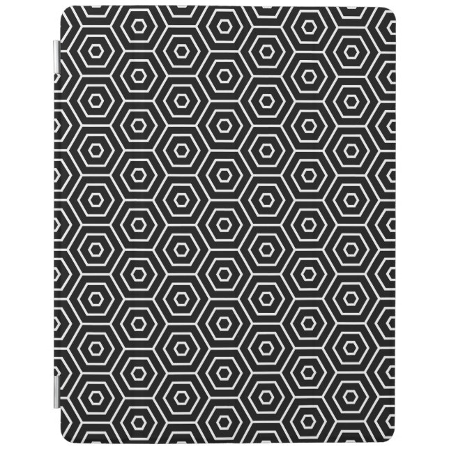 Hexagons texture geometric pattern iPad smart cover (Front)
