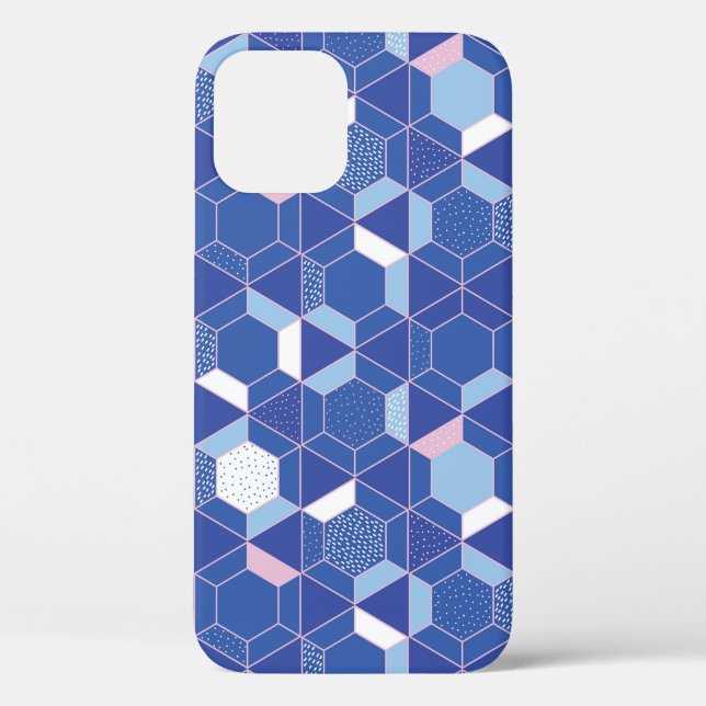 Hexagons, triangles: geometric abstract pattern. Case-Mate iPhone case (Back)