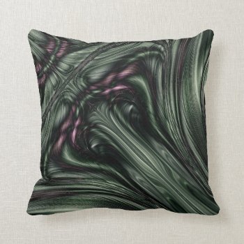 Hexed Digital Fractal Design Throw Pillow