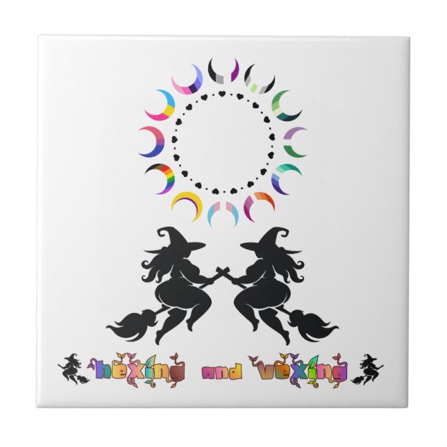HEXING AND VEXING for the Plus Size Pagan Ceramic Tile (Front)
