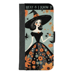 Hexy & I Know It - Funny Halloween Floral Witch iPhone 8/7 Plus Wallet Case