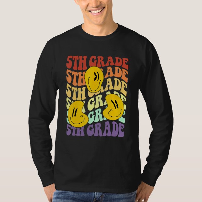 Hey 5th Fifth Grade Teacher Back To School Retro S T-Shirt (Front)