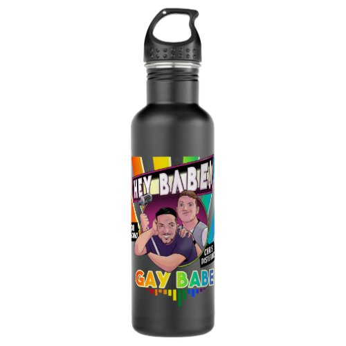 HEY BABE PODCAST GAY BABE   STAINLESS STEEL WATER BOTTLE