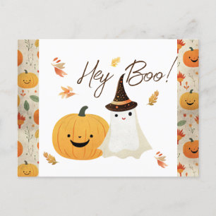 Hey Baby Boo Fall Baby Shower Postcard