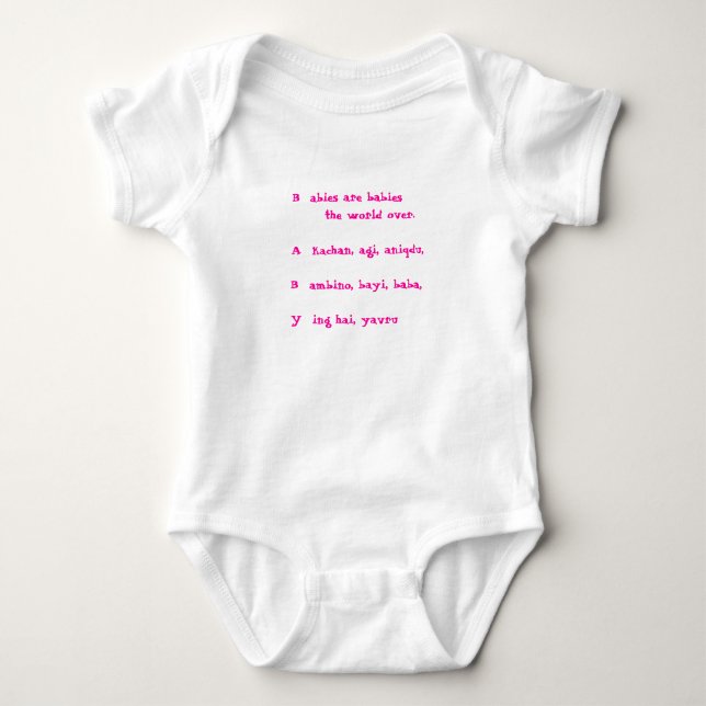 Hey BABY Girl Baby Bodysuit (Front)