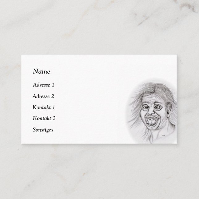 Hey Baby! Give me just a little smile! Business Card (Front)