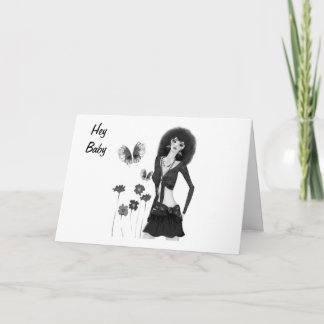 HEY BABY HAPPY 1st ANNIVERSARY Card