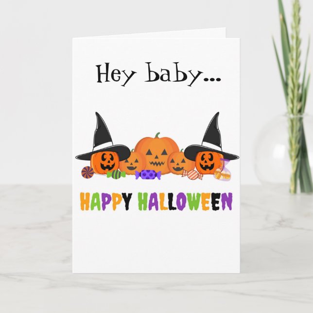 "HEY BABY" LET'S CELEBRAE HALLOWEEN "TOGETHER" CARD (Front)