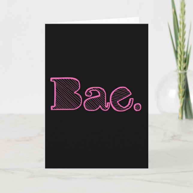 Hey Bae. girlfriend boyfriend slang Card (Front)
