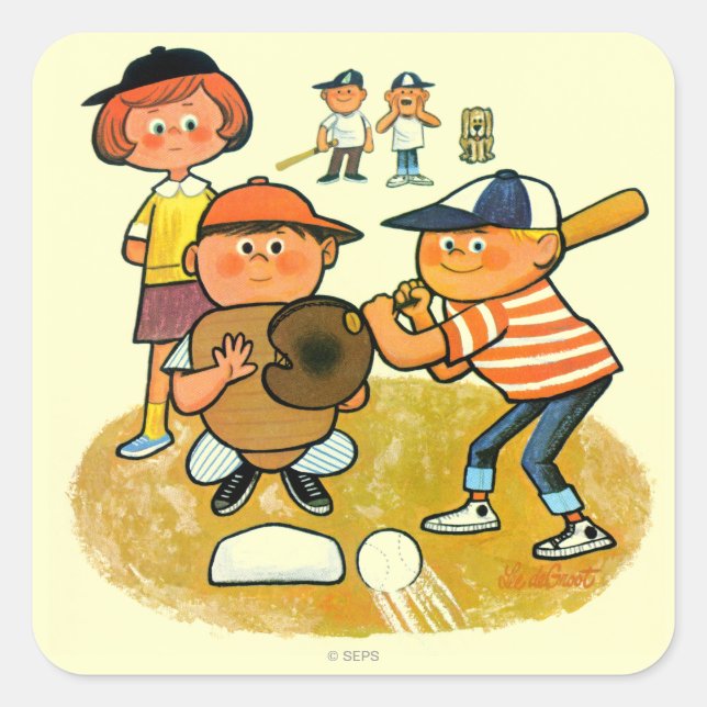 Hey Batter! Square Sticker (Front)