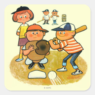 Hey Batter! Square Sticker