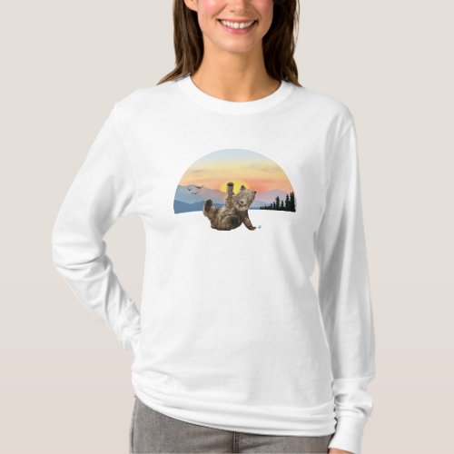 HEY BEAR GRAPHIC SUNSET  T_Shirt