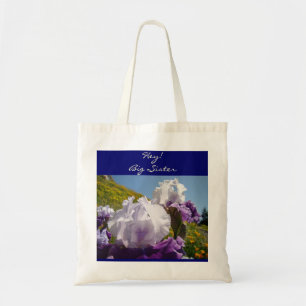 Hey Big Sister! Tote Bags gifts Purple Irises