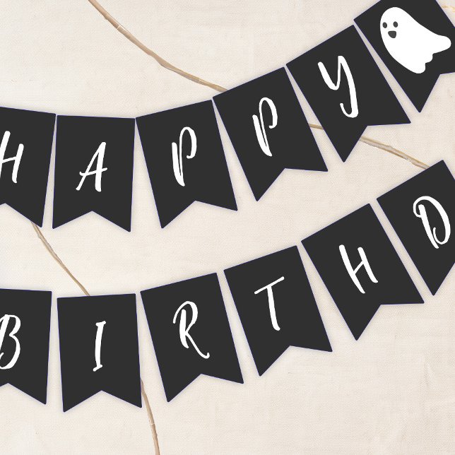 Hey Boo Birthday  Bunting Flags (Creator Uploaded)