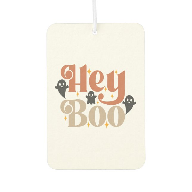 Hey Boo Boho Halloween Hey Boo Ghost Air Freshener (Front)