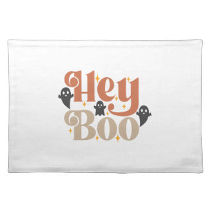 Hey Boo Boho Halloween Hey Boo Ghost Cloth Placemat