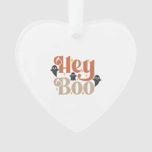 Hey Boo Boho Halloween Hey Boo Ghost Ornament