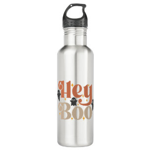 Hey Boo Boho Halloween Hey Boo Ghost Stainless Steel Water Bottle