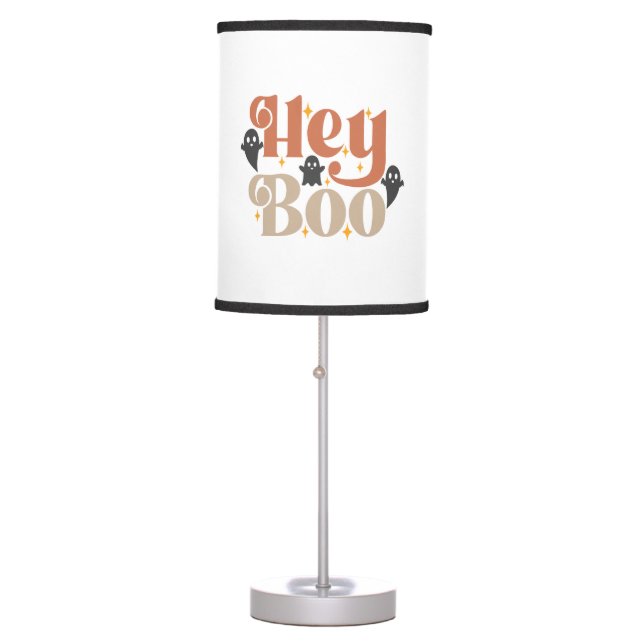 Hey Boo Boho Halloween Hey Boo Ghost Table Lamp (Front)