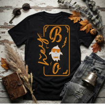 Hey Boo Cute Ghost Retro Halloween Graphic T-Shirt