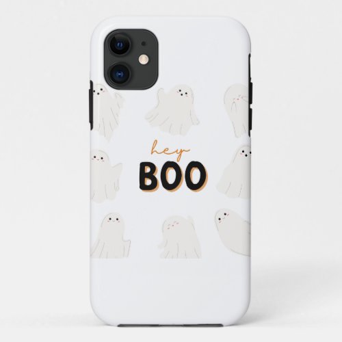 Hey Boo Cute Halloween Ghosts iPhone 11 Case